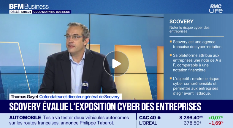 Scovery presents its vision of cyber risk on BFM Business