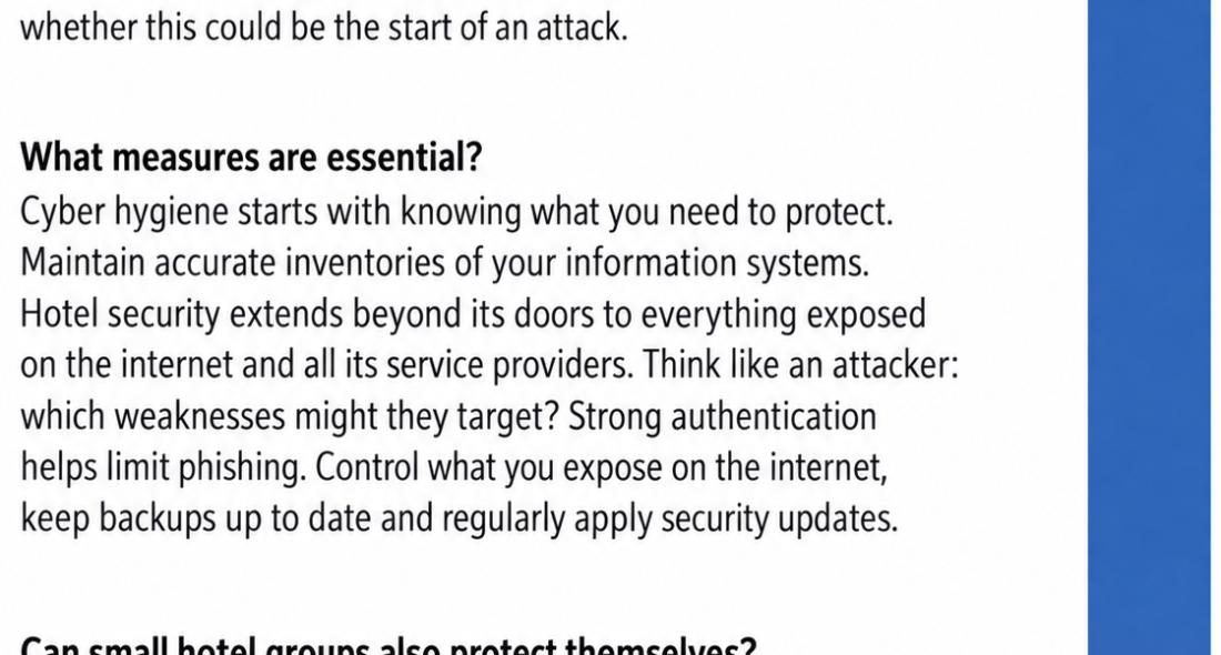 Hotel cybersecurity: Thomas Gayet interviewed by Industrie Hôtelière